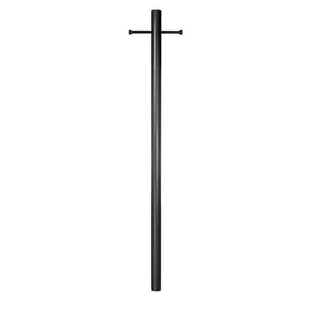 Craftmade Direct Burial Posts 400-BLK 7 ft. Smooth Aluminum Direct Burial Post with Ladder Rest-Black 400-BLK